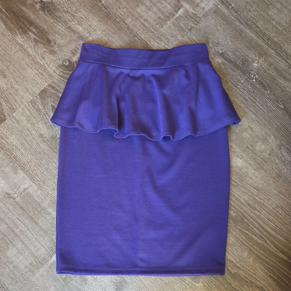 Mossimo Supply Co. Purple Peplum Pencil Skirt